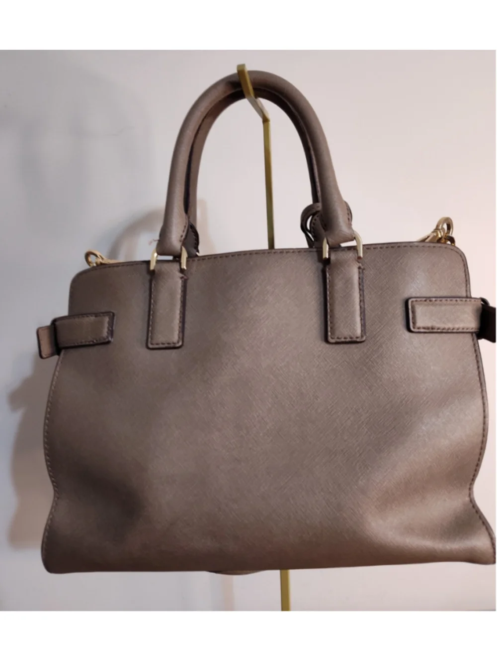 Women's Michael Kors Satchel Bag One Size Taupe Gold